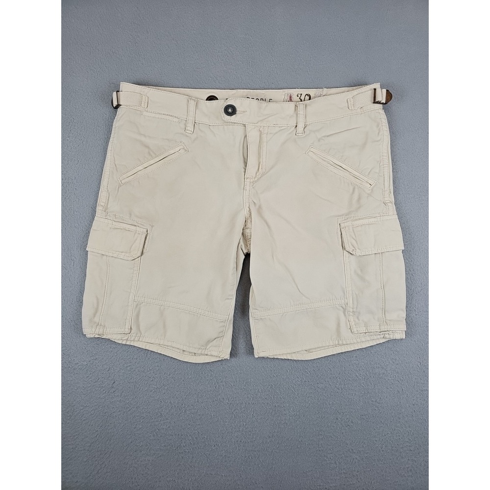 Women's Free People Size 34 White Cargo 100%‎ Cotton Shorts